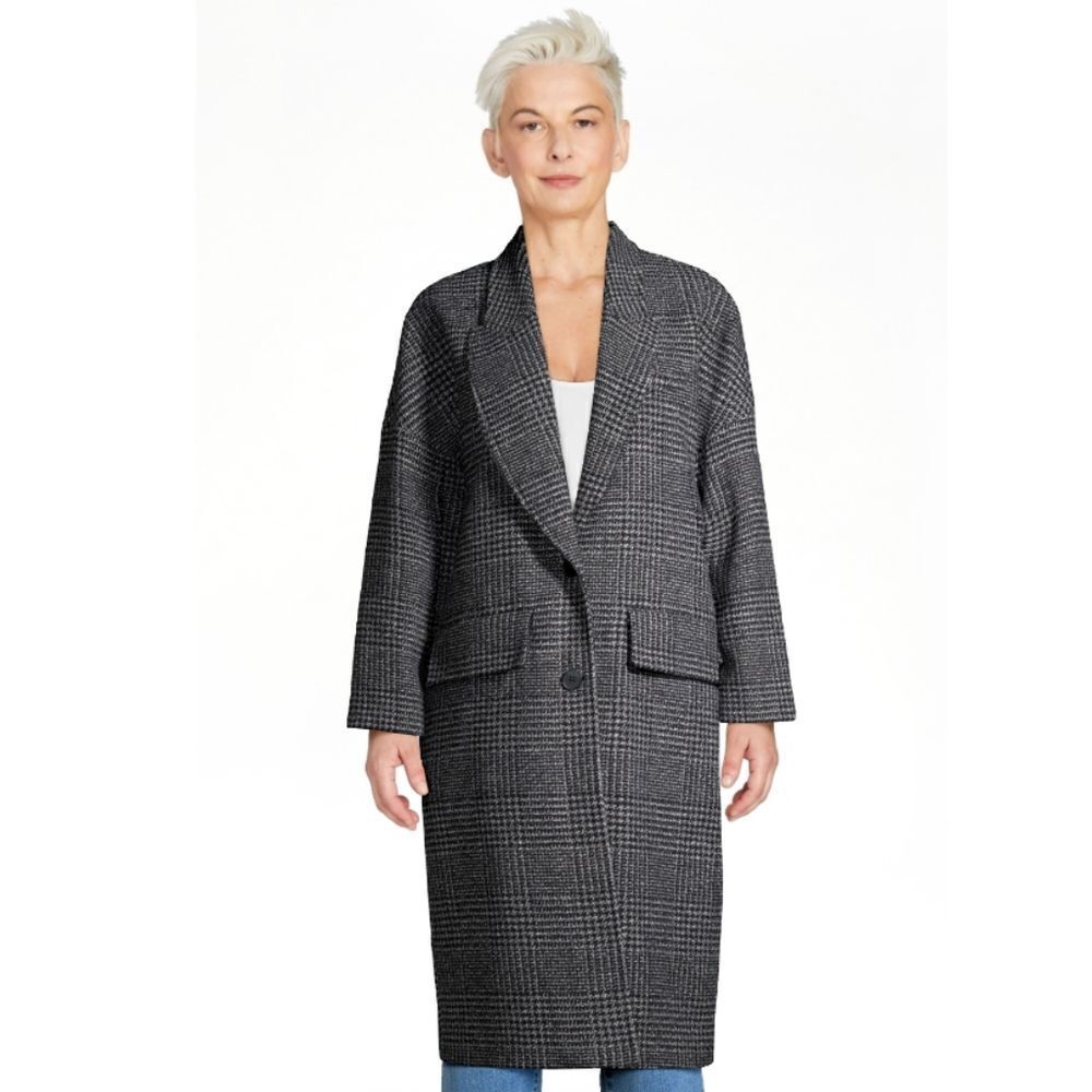 Scoop Women's Long Plaid Coat